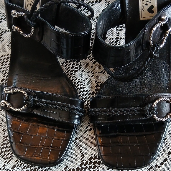 Brighton Black Sandals with Glossy Straps - Picture 8 of 9